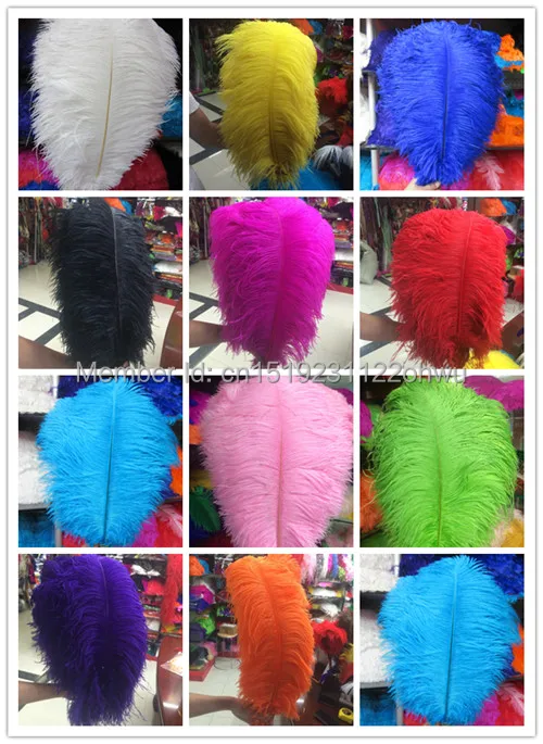 100 Uds hermosas plumas de avestruz 16-18 pulgadas 40-45 cm elecci&oacute;n de colores-0