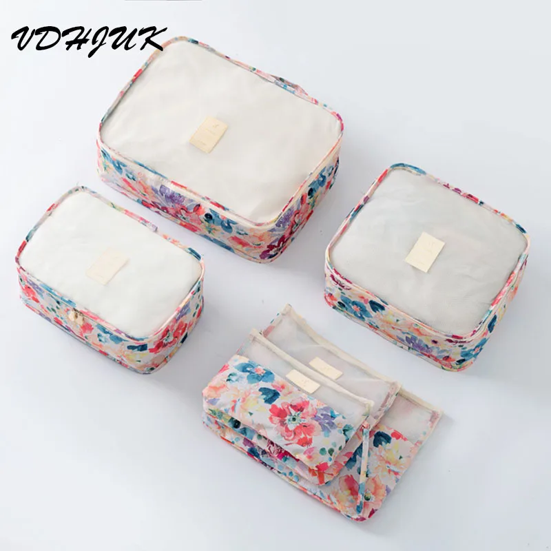 Дорожная сумка для хранения с цветочным узором 6 шт./компл. | Дом и сад