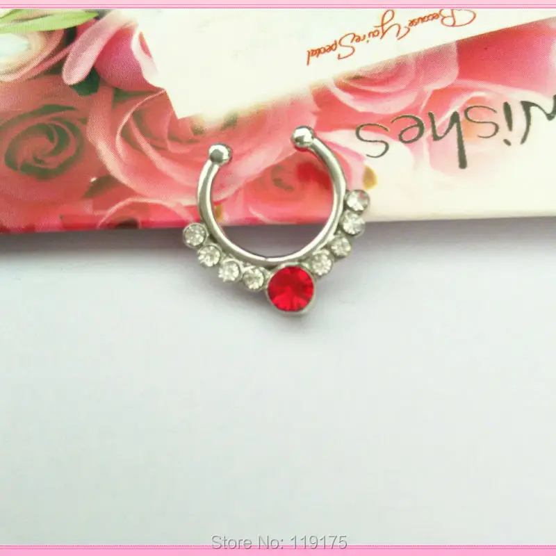 1 шт. модная стальная поддельная перегородка кликер искусственное кольцо для