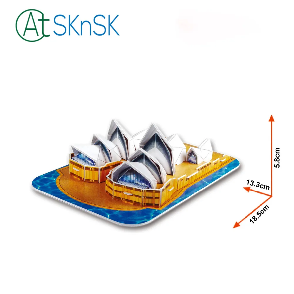 Creative gifts Australian architecture ornament 3D model Sydney Opera House nano puzzles miniature puzzle for home decoration | Дом и сад