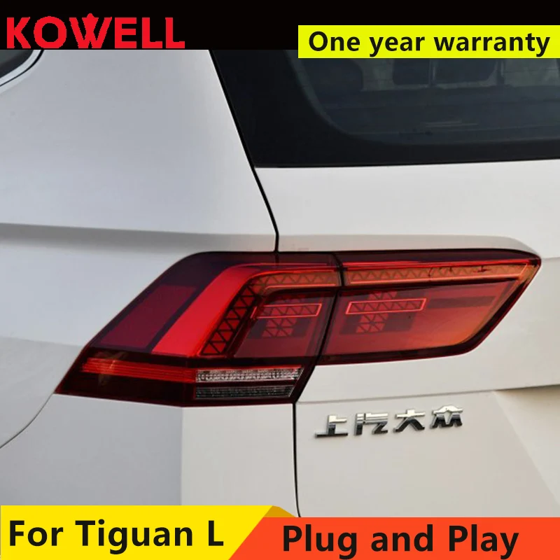 Автомобильный светильник s для Volks wgen Tiguan L светодиодный задний светильник, обновленный галогенный задний светильник DRL+ тормоз+ Парк+ сигнал
