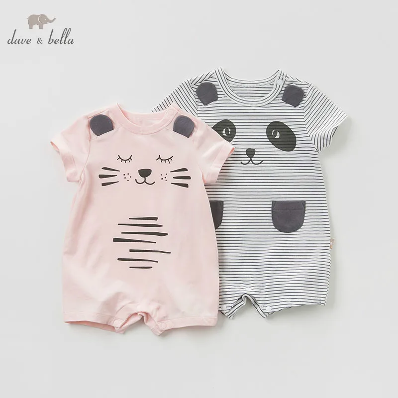 Dave bella новорожденный Детский комбинезон ребенок Лето Мальчики Девочки Короткий