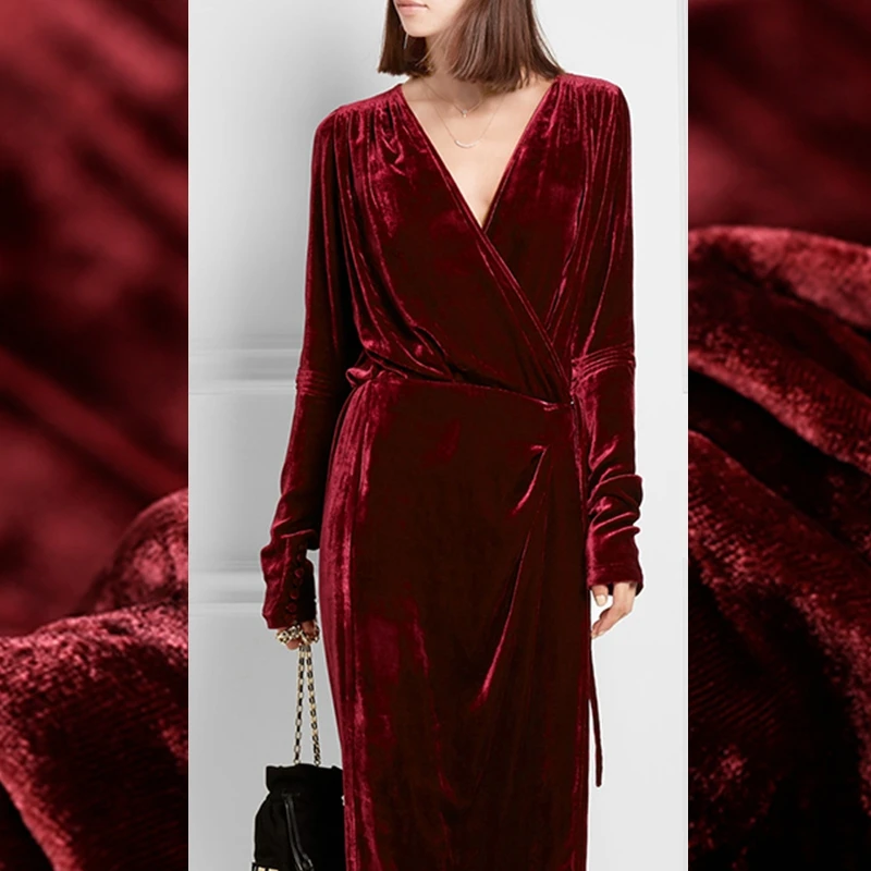 Лидер продаж 2016 осенне зимняя плотная Модная шелковая натуральная бархатная