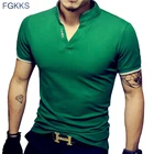 Мужская приталенная футболка FGKKS, футболка с коротким рукавом, модная рубашка