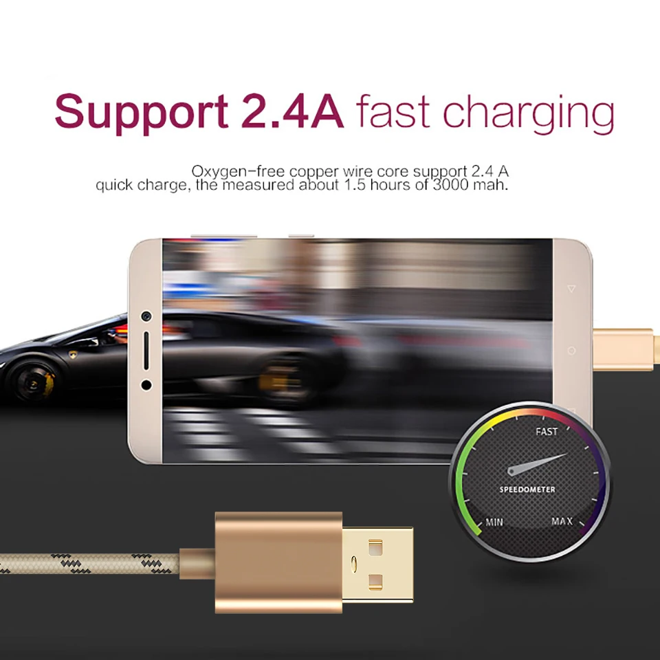 Кабель Micro USB QGeeM для Samsung Xiaomi hua wei Tablet Android кабель передачи данных зарядный шнур 1 м 2