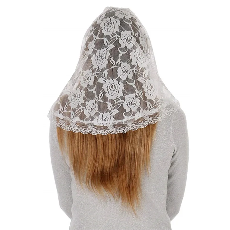 ISHSY белая Фата невесты Мантилья для Church Veil католический Латинской массового