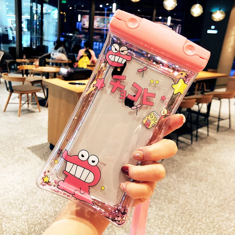 Cute cartoon Waterproof Mobile Bag For iPhone samsung flamingo Doraemon Cookie Pocket Universal Underwater Pouch case |