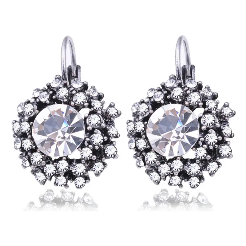 Женские винтажные серьги-подвески с кристаллами 16 цветов | Украшения и