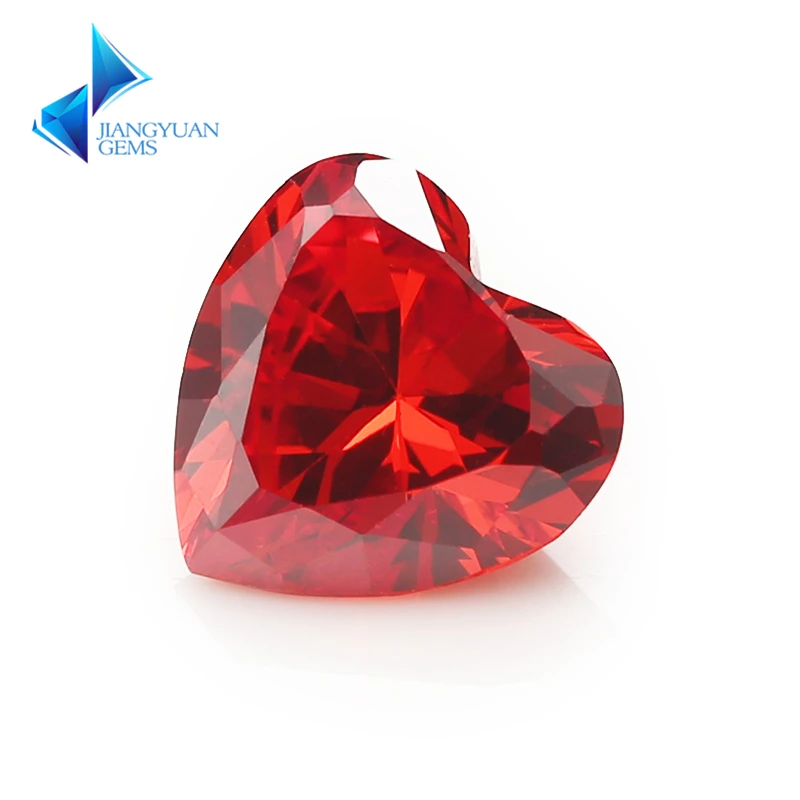 

3x3~12x12mm Orange Color Heart Shape 5A Cubic Zirconia Stone Synthetic Gems Beads Crystal Stone