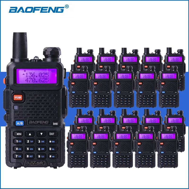 20 шт Baofeng UV 5R VHF UHF портативная рация 5r двухсторонняя радиорация UV5R радио