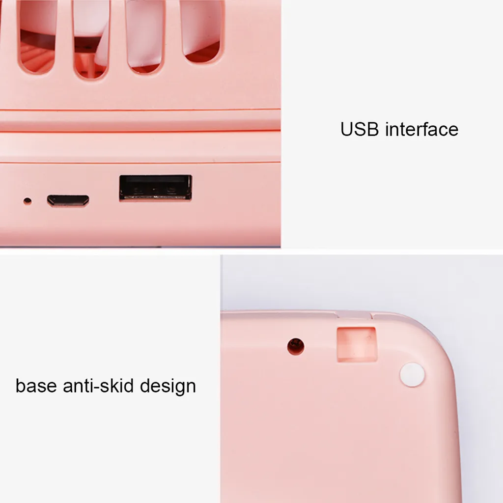 Новинка, хит, многофункциональный USB портативный складной вентилятор с держателем для телефона, косметическая зеркальная коробка, коробка для хранения, зарядка, сокровище