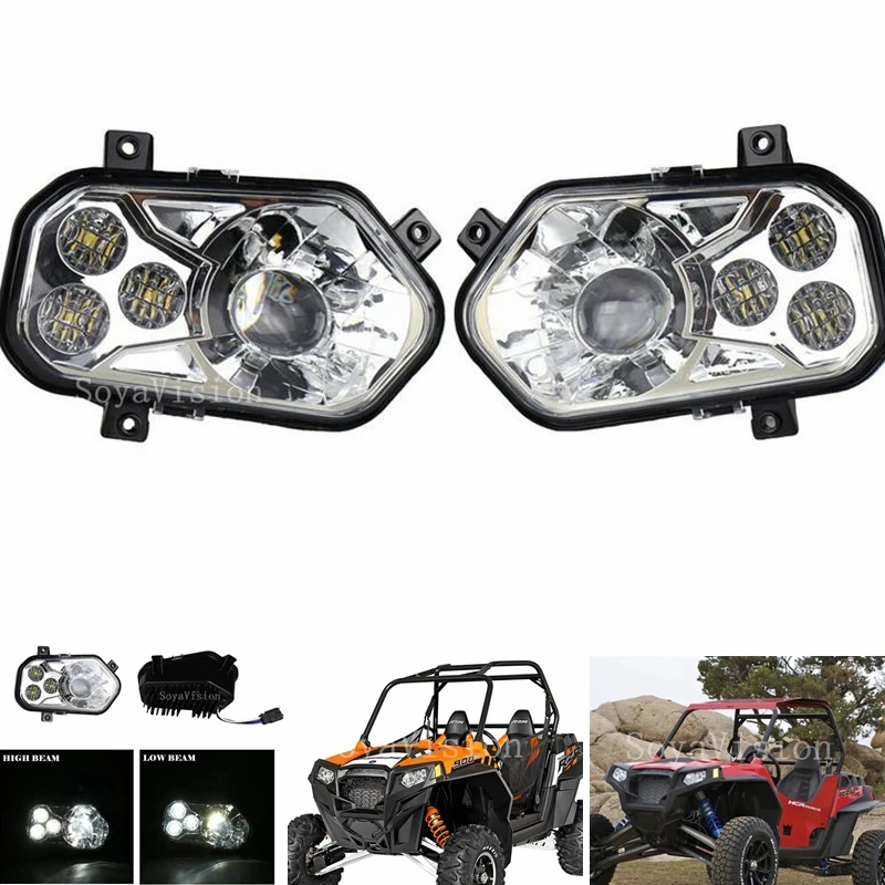 Для Polaris ATV светодиодный комплект фар для 2012 2013 RZR S сбоку X и спортивный человек 800