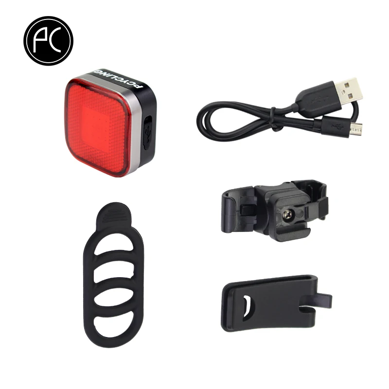 PCycling велосипедный фонарь COB светодиодный Водонепроницаемый задний USB зарядка 6