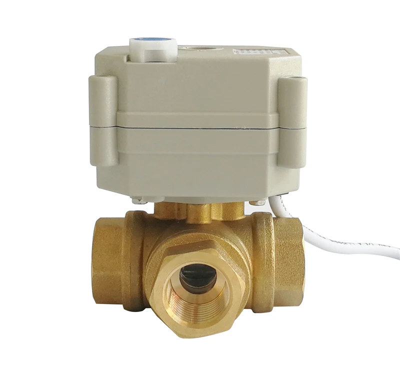 12V 24V электрический клапан DC5V DC12V DC24V 2/3/5/7 провода 3 Way Латунь DN15 1/2 ''Горизонтальное L Порты и разъёмы T Порты и разъёмы воды моторизованный клапан