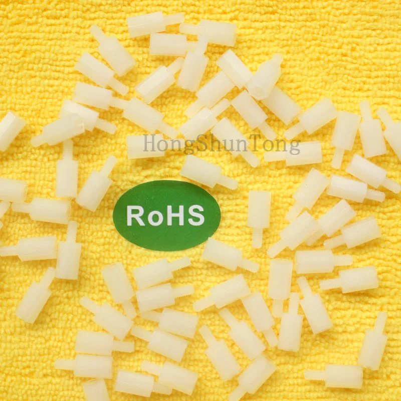 1 шт. M3 * 10 + 6 белый нейлон противостояние прокладка Стандартный Male-Female мм комплект