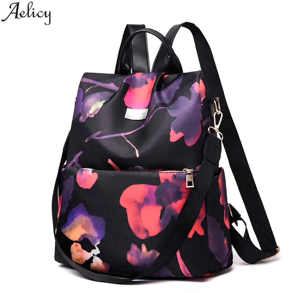 Aelicy Модный женский нейлоновый рюкзак с принтом высокое качество для