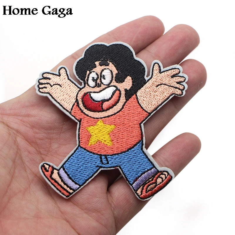 Homegaga Стивен Вселенная Мультфильм Дети DIY Вышивка Патчи пришить УТЮГ НА одежду рюкзак украшение дома стикеры значки D1867