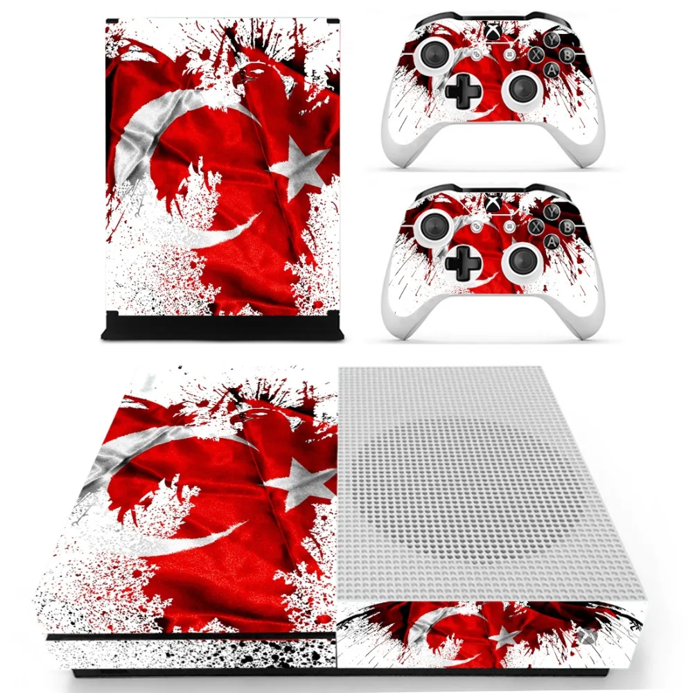Турецкий Национальный флаг Наклейка для Xbox One S консоль и контроллеры тонкая кожа