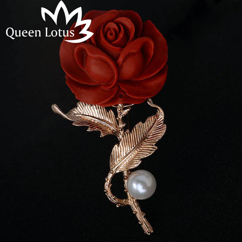 Модная женская брошь Queen Lotus в комплекте с булавкой значки булавка жемчужный