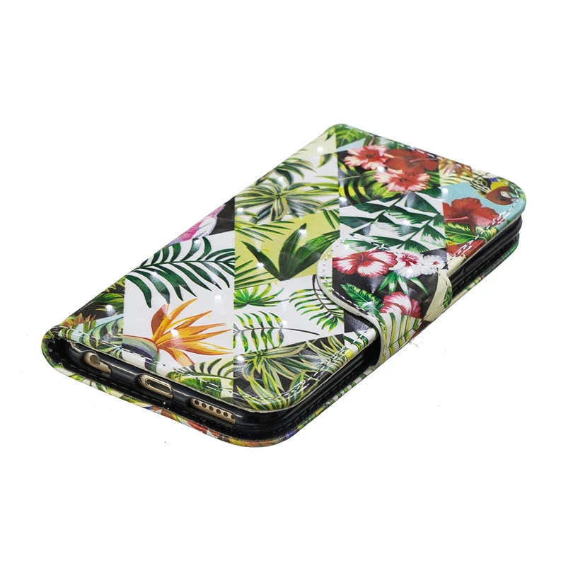 Флип 3D окрашенные искусственная кожа + Wallet Cover для iphone 6 7 8 плюс XR Xs max случае
