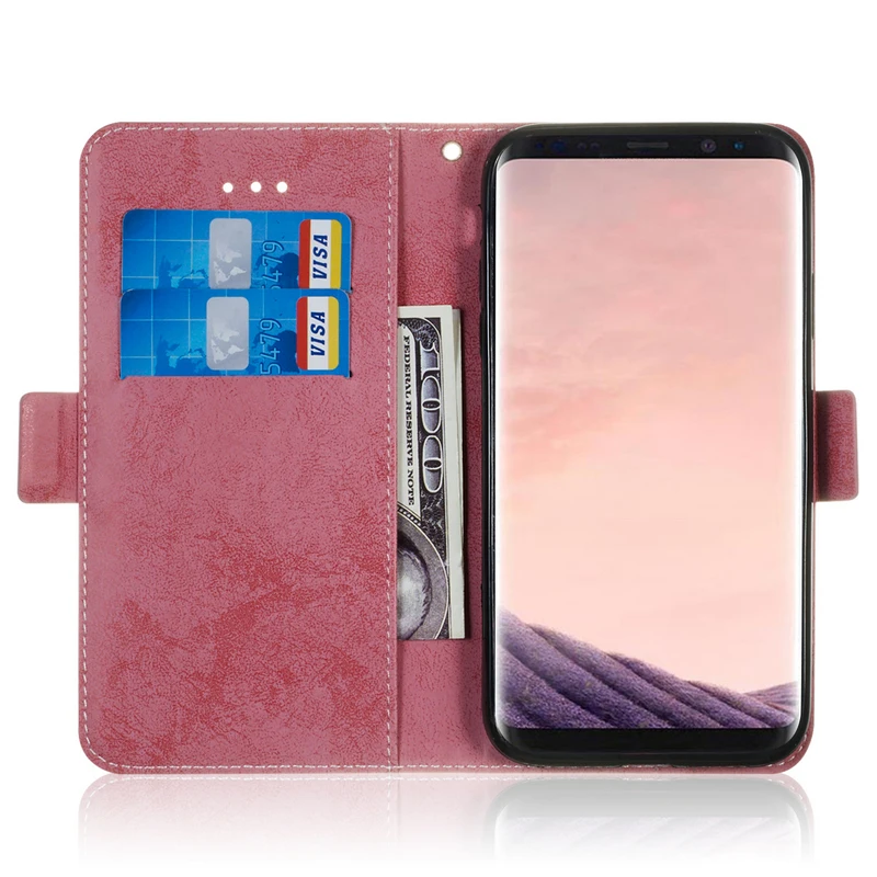 Чехол из искусственной кожи в стиле ретро для Samsung Galaxy A750/A7 2018 S9 S8 S7 A9 A6 PLUS J3 J4 J6 J8