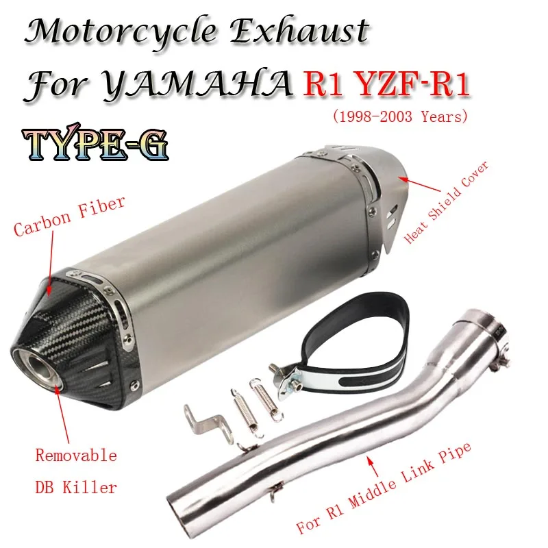 Выхлопной глушитель для мотоцикла Yamaha R1 YZF-R1 1998-2003 Yoshimura съемный дБ среднее