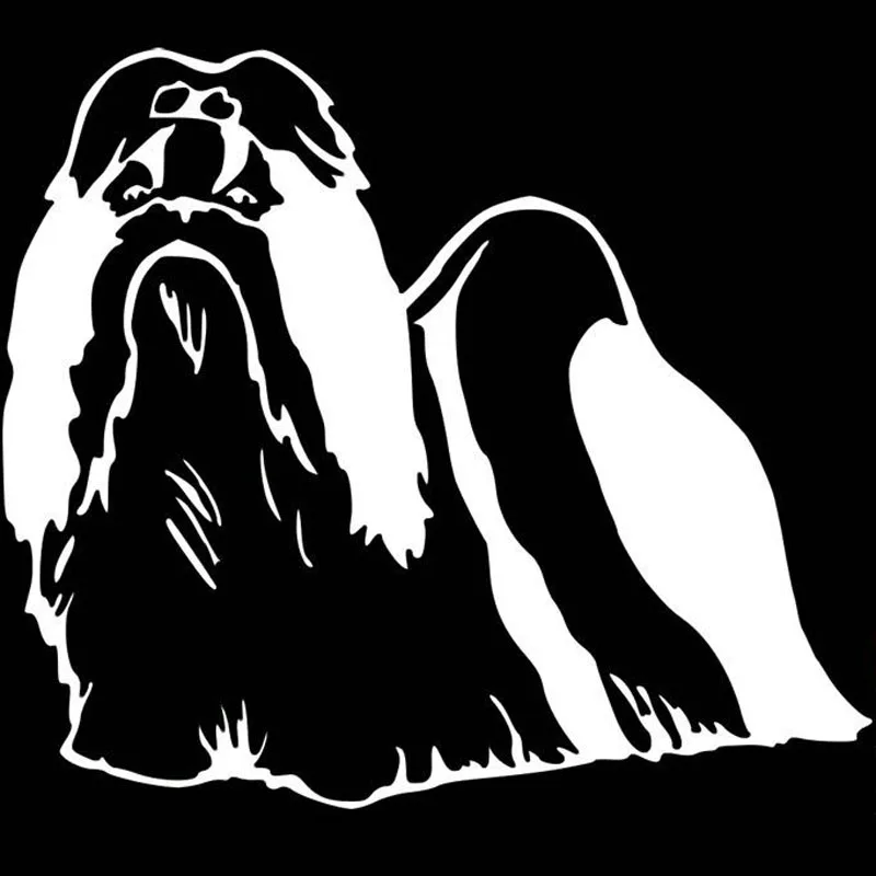 Смешные Мультяшные автомобильные наклейки 15 2*13 4 см Shih Tzu Dog милые красивые