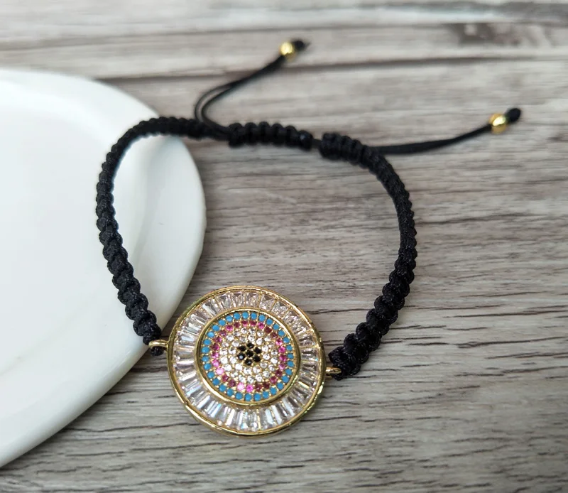 5 шт. микро закрепка из фианита соединитель шарм и круглые бусины браслет