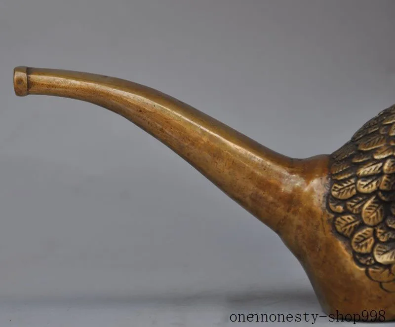 Мешочек для табака с головой орла из чистой бронзы 7 дюймов | Дом и сад