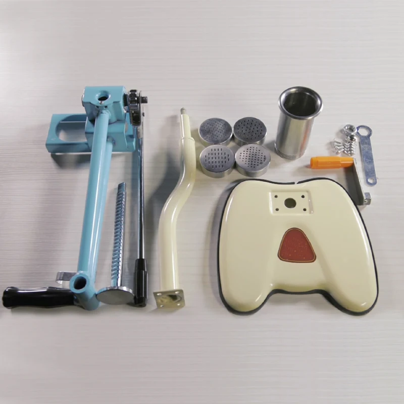 Ручная пресс машина для лапши из нержавеющей стали с 4 формами вермишели спагетти