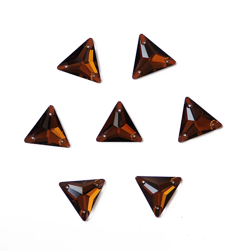 

K9 Crystal Glass Sew On Rhinestones Smoked Topaz Flatback Glitter Needlework Crystal For Clothes Garments Accessories