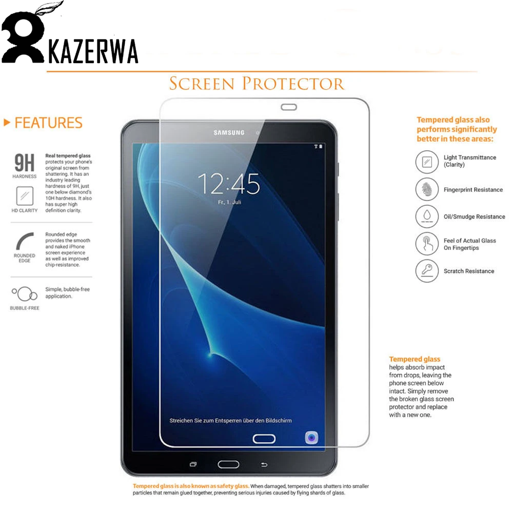9H закаленное стекло для Samsung Galaxy Tab A A6 10 1 SM T580/T585N Защита экрана (2016) &quotЖК пленка|screen