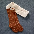 Чулки для маленьких девочек с лисой, хлопковые колготки для малышей, повседневные длинные брюки для девочек D0110