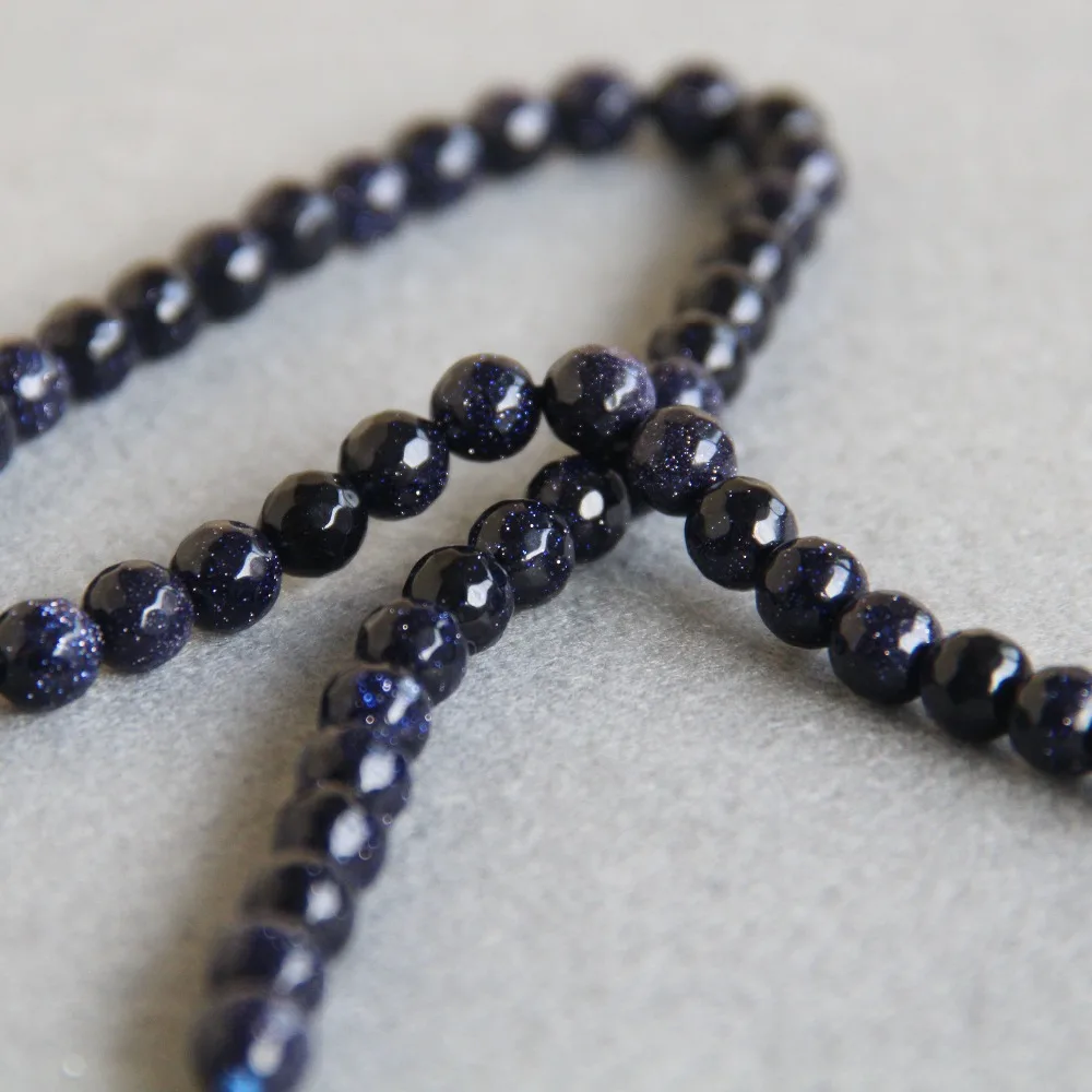 Аксессуары 8 мм голубой песчаник кристалл полуготовые камни шарики подарки