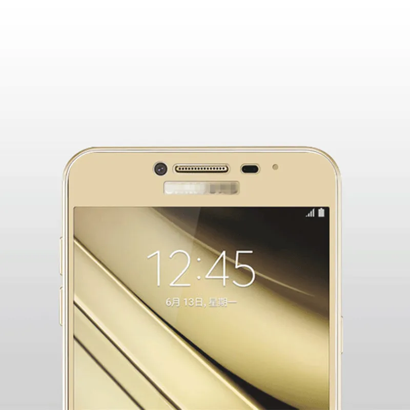 Закаленное стекло с полным покрытием для Samsung Galaxy C5 2 шт. защитная пленка экрана