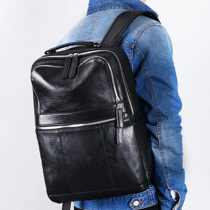 Мужской рюкзак черный для ноутбука в Корейском стиле студентов|Мужские рюкзаки| |