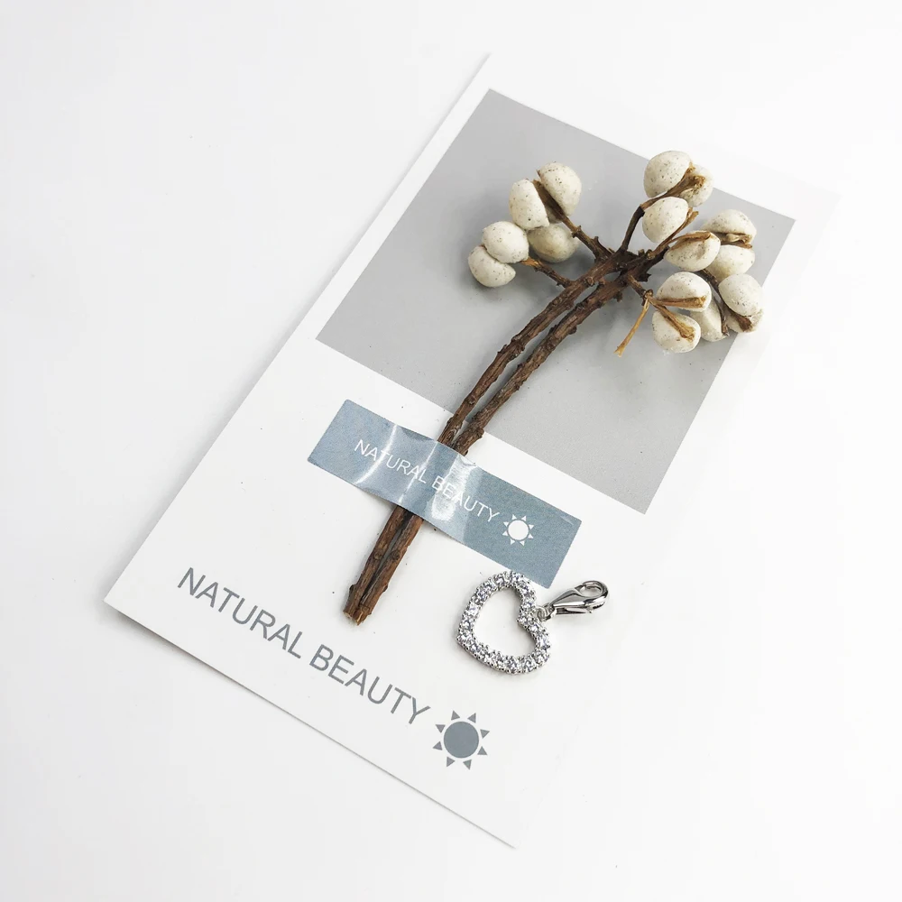 Женский романтичный сердечный кулон из 100% стерлингового серебра 925 пробы модный