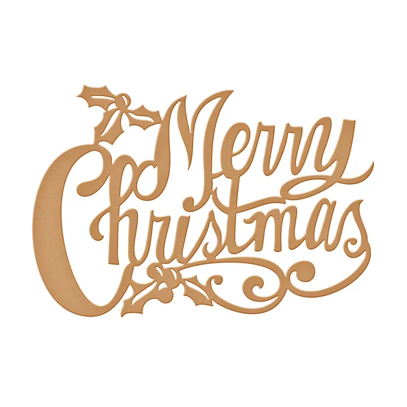 YaMinSanNiO металлические Вырубные штампы с надписью Merry Christmas Word Скрапбукинг для карт