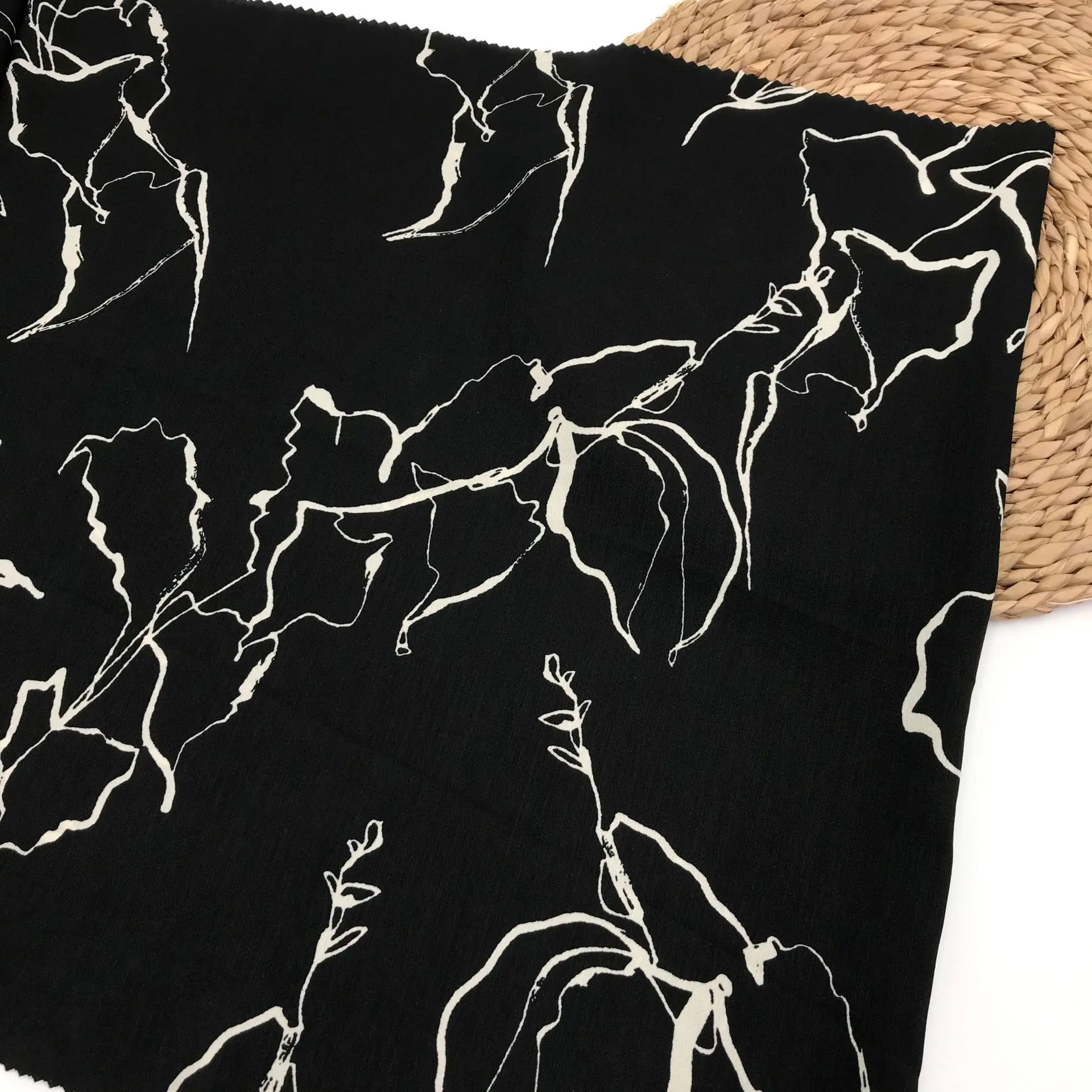 Шелковый бархат шифон абстрактная печатная ткань простой тканый для взрослых