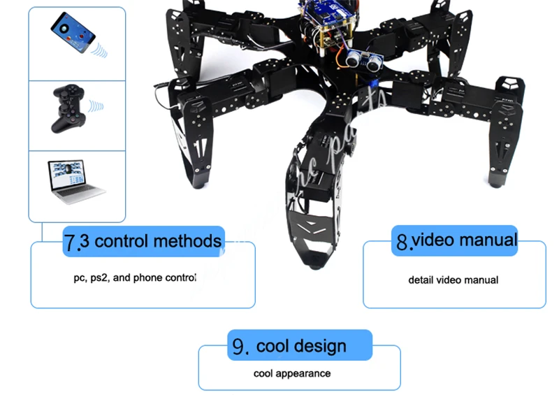 Robo Soul CR 6 шестиногий робот паук с 20CH контроллером и цифровым сервоприводом Arduino