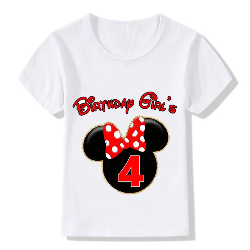 04 Wish kids/Одежда для мальчиков и девочек с надписью «happy birthday age» и цифровым принтом в стиле «kawaii mic festival» хлопковая Футболка с круглым вырезом лучший подарок - Цвет: 04