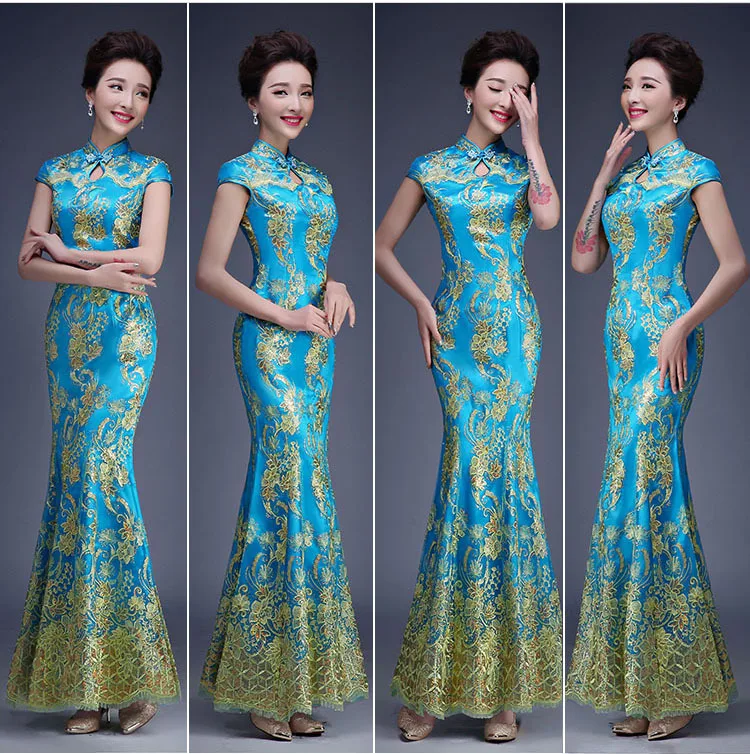 Свадебное платье Red Omen для невесты длинное женское традиционное китайское рыбий