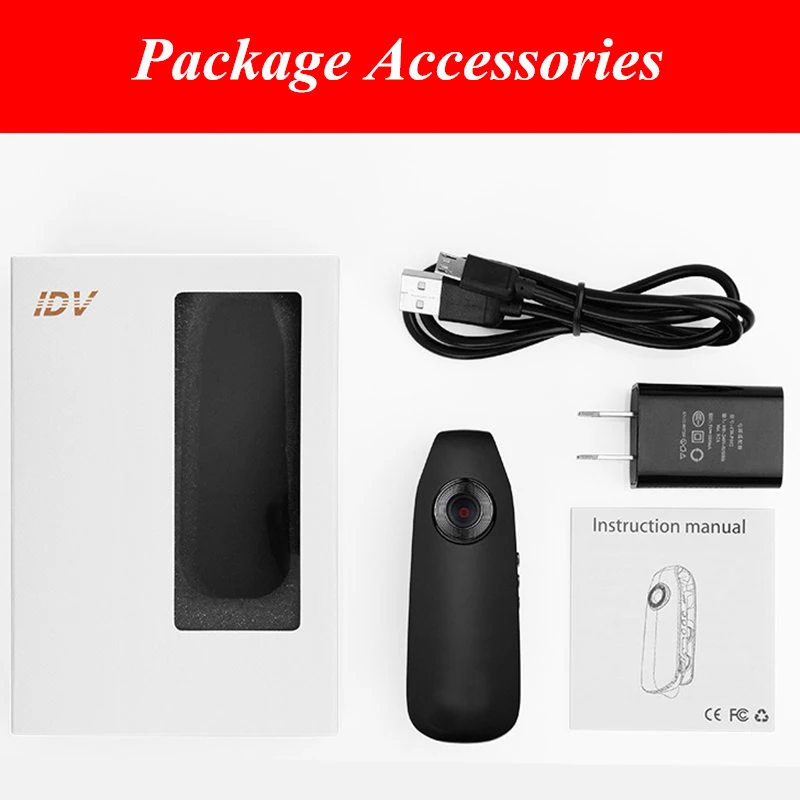 IDV007 Full HD 1080P Mini DV Camera Small Car Dash Cam Wearable Body Bike H.264 Camcorder | Электроника