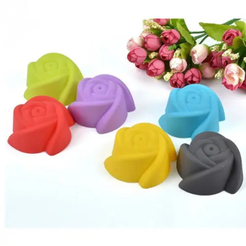 Силиконовые чашки торт Маффин шоколадный кекс случае выпечки печенья плесень 8