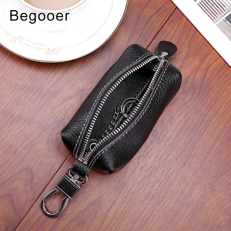 Кошелек для ключей унисекс из натуральной коровьей кожи многофункциональный на