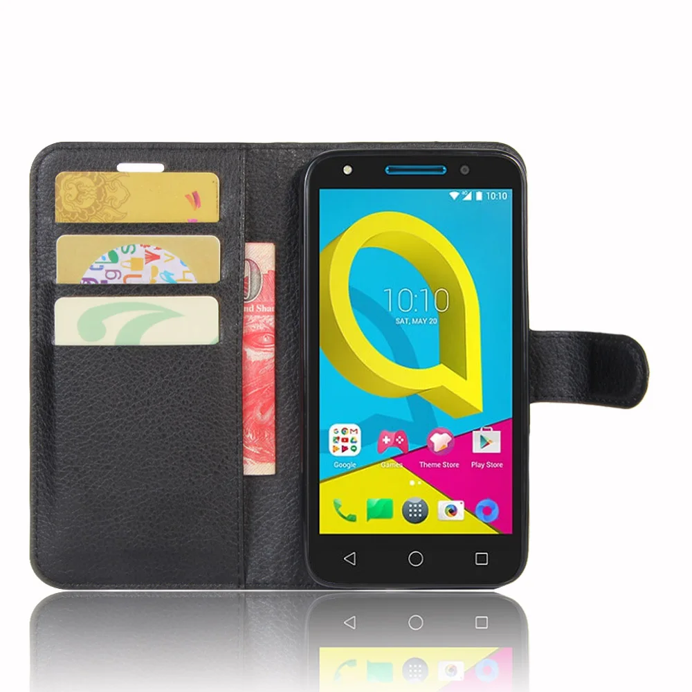 Модный чехол Кошелек из искусственной кожи защитный флип для телефона Alcatel U5 с