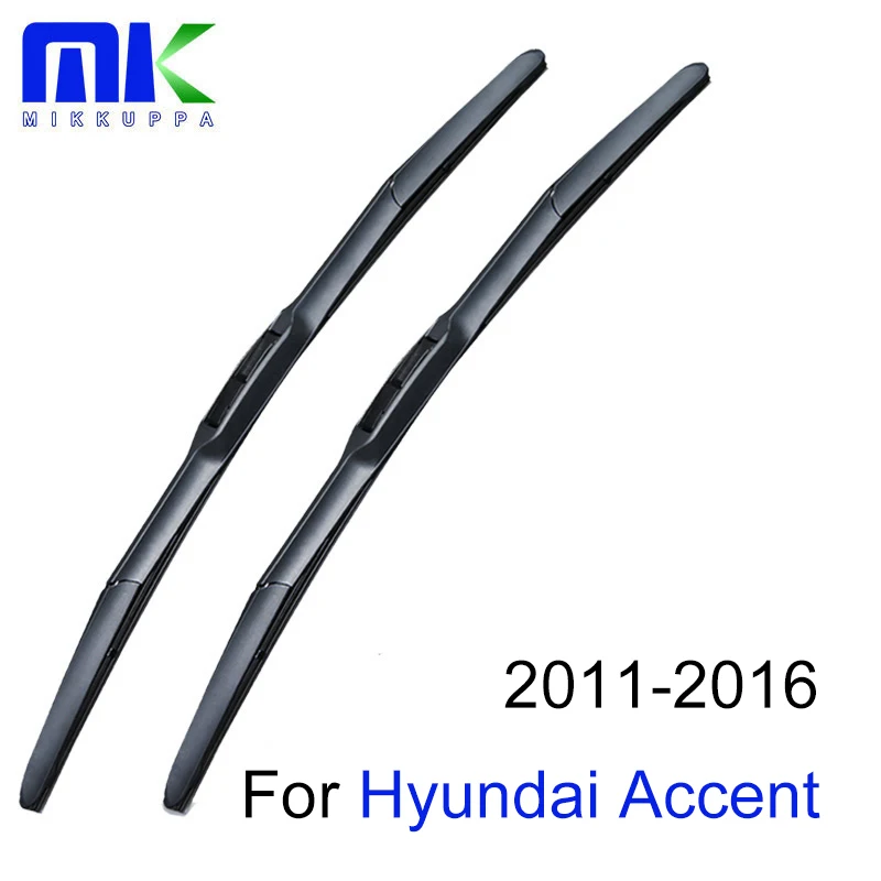 Щетки стеклоочистителя из силиконовой резины для Hyundai Accent 2011 2012 2013 2014 2015 2016 Пара 26
