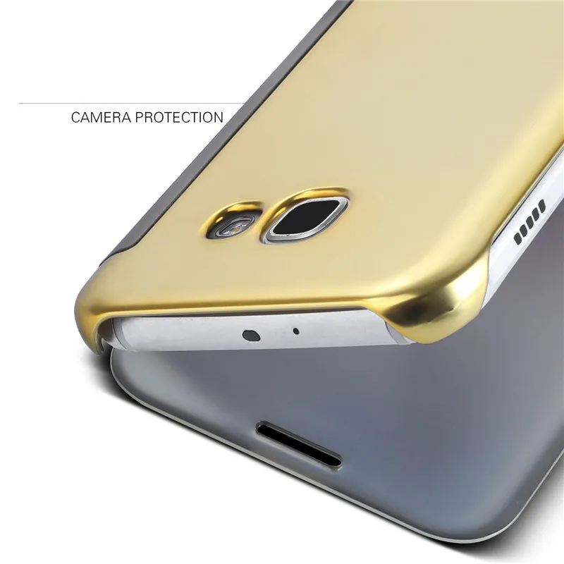 Snzvok зеркальное покрытие умный флип-кейс для samsung A3 A5 A7 A8 2018 A9 PRO флип чехол Galaxy S6 S7