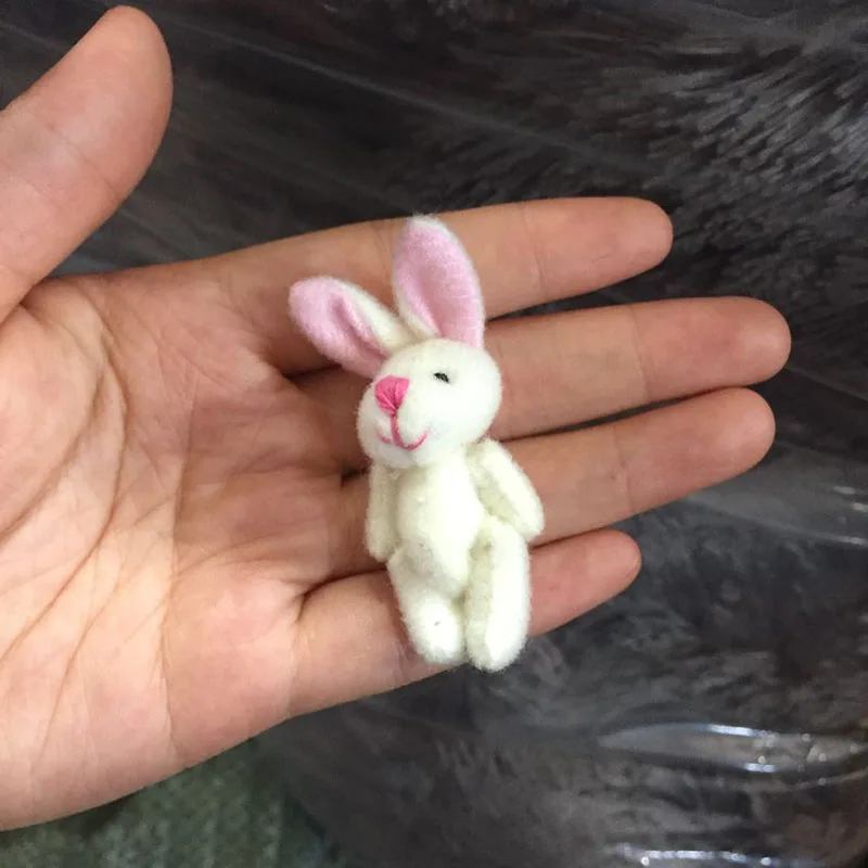 10 шт Мини кролик плюшевые игрушки белый соединенный DIY Аксессуары куклы 5 см 7 |