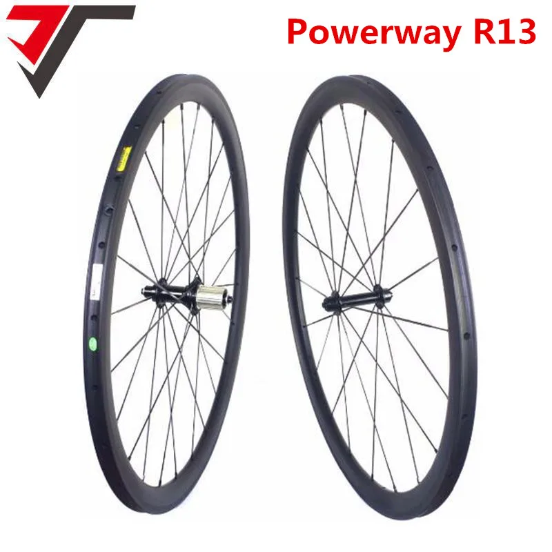 Карбоновые колеса Powerway R13 супер светильник для поездок глубина 50 мм трубчатый